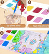 Water Coloring Books (Pack of 3) - Reusable Fabric Water Art