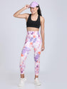 Women's 4 Way Lycra Stretch Leggings - Multicolor, Graphic Print