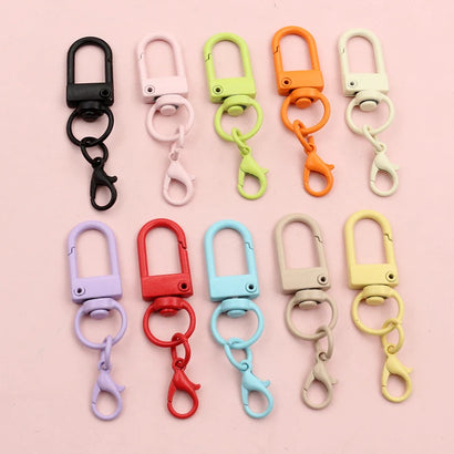 10pcs Random Mix Snap Lobster Clasp Hooks with Small Lobster Clasps For DIY Jewelry Making Dog Buckle Keychain Accessories