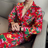 Men's Casual Cool Big Flower Suit