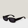 Kendall Jenner Inspired Unisex Rectangle Shape Sunglasses - UV 400 Protection, Black Frame & Lenses