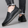 Men's Casual Synthetic Loafers - Black Slip-On Shoes