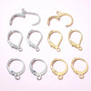 30pcs 14x12mm 15x10mm No Fade Stainless Steel French Lever Earring Hooks Clips DIY Earwire Earrings Jewelry Findings Accessories