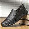 Men's Stylish Synthetic Formal Shoes - Black Slip-On