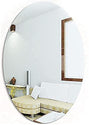 Oval Shape Mirror Stickers for Wall - Unbreakable Plastic (Pack of 2)