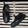 Trendy Men's Casual Slip-On Shoes - Black Synthetic with PVC Sole