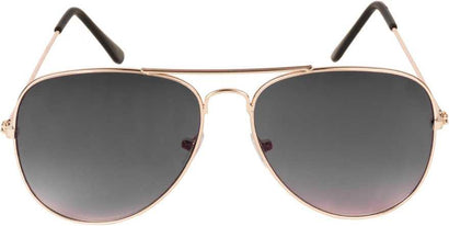 Unisex Pilotensonnenbrille in Schwarz und Gold