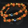 Rudraksha Citrine Crystal Bracelet (Pack of 2) - 8mm Beads for Men