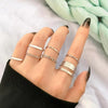 Silver Plated Trending Ring Set for Women (7 Pcs)