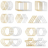 20Pcs Gold Silver Hollow Frame Bezel Charms Pendants Geometric Connectors for Jewelry Making Suppliers Diy Earings Accessories
