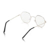 Unisex Clear Silver Round Sunglass
