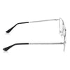 Unisex Clear Silver Round Sunglass