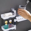 Rotatable Wall Mounted Soap Dish Holder with Suction Cup - Multi-Color