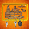 Jai Shree Ram Mandir Ayodhya Model Wooden Key Holder for Home and Office Decor