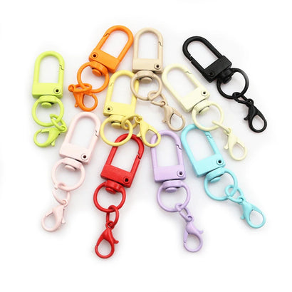 10pcs Random Mix Snap Lobster Clasp Hooks with Small Lobster Clasps For DIY Jewelry Making Dog Buckle Keychain Accessories