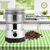 Electric Smash Machine - Multifunction Small Food Grinder, Portable Coffee Bean and Grain Grinder (Stainless Steel, Silver)