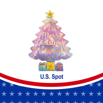 Weihnachtsgeschenkbox Weihnachtsbaum Aluminiumfolie Ballon