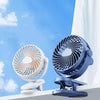 Portable Desk Fan - 10000mAh Rechargeable, 360° Rotation, Battery-Operated USB Clip Fan