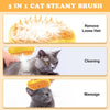 Steaming Pet Hairbrush - New 3 In1 Steamy Pet Cat Brush Cleanser Vapor