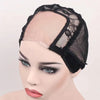 1PC Schwarze 4x4 Zoll U-Part HD Lace Perückenkappe mit verstellbarem Riemen für DIY Perückenherstellung Haarnetz Webkappe