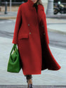 Long Woolen Coat Solid Color Temperament Commuting