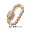 JUYA Luxury Pave Zircon Carabiner Clasps Spiral Lock Fastener Full Diamond Charms For DIY Fashion Jewelry Supplies Accessories