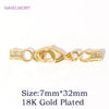 18K Gold Plated Brass Lobster Clasps Connector,Jewellery End Caps Fastener Clasp For DIY Bracelet Jewelry Making Accessories