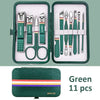 Ouriner 6–18-teiliges tragbares Maniküre-Set, Pediküre-Set, leuchtend schwarzes Nagelknipser-Set, Körperpflege-Tools, Augenbrauenschere