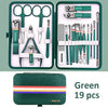 Ouriner 6–18-teiliges tragbares Maniküre-Set, Pediküre-Set, leuchtend schwarzes Nagelknipser-Set, Körperpflege-Tools, Augenbrauenschere
