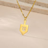 Fashion Simple Titanium Steel Cutting Character Stainless Steel Necklace