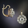 Rhinestone-encrusted Flower Ear Clips Artistic Retro Style