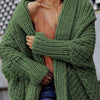 Autumn And Winter Long Thick Sweater Cardigan For Women