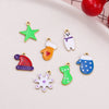 1pcs Stainless Steel Christmas Style Tree Snowflakes Gloves Socks Boots Charms Pendants for DIY Bracelet Necklace Jewelry Making