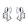 European And American Zircon Rhinestone Stud Earrings Copper Fashion All-match