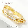Necklace Clasps 18K Gold Plated Brass with Zircon Pearl Enhancer Clasps For DIY Bracelets Accessories Jewelry Making Supplies