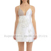 Luxury White Satin Short Wedding Dress Applique Pearl Rhinestone Wedding Dress A-line Spaghetti strap Boho Wedding Dresses