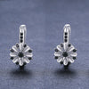 Fashion Earrings Female Copper Inlaid Zircon Flower Ear Clips