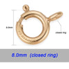14K Gold Filled Spring Ring Clasps Hooks Bulk Wholesale Supplies for Bracelets Necklace Making Handmade Jewelry Findings
