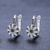Fashion Earrings Female Copper Inlaid Zircon Flower Ear Clips