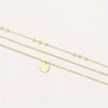 Retro Fashion Round Plate Pendant Three-layer Necklace
