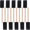 10Pcs Sponge Brush Wooden Handle Watercolor Oil Stain Art Craft Painting Drawing for kids