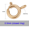 14K Gold Filled Spring Ring Clasps Hooks Bulk Wholesale Supplies for Bracelets Necklace Making Handmade Jewelry Findings