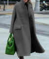 Long Woolen Coat Solid Color Temperament Commuting