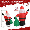 6ft Gift Santa Claus 4 LED Lights Christmas Inflatable Decoration