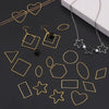 20Pcs Gold Silver Hollow Frame Bezel Charms Pendants Geometric Connectors for Jewelry Making Suppliers Diy Earings Accessories