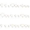 20Pcs Gold Silver Hollow Frame Bezel Charms Pendants Geometric Connectors for Jewelry Making Suppliers Diy Earings Accessories