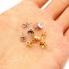 30pcs Screw Eyes Bails Top Drilled Beads End Caps Stainless Steel DIY Charms Connectors Jewelry Making Findings Accessories