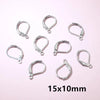 30pcs 14x12mm 15x10mm No Fade Stainless Steel French Lever Earring Hooks Clips DIY Earwire Earrings Jewelry Findings Accessories