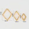 20Pcs Gold Silver Hollow Frame Bezel Charms Pendants Geometric Connectors for Jewelry Making Suppliers Diy Earings Accessories