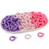 30pcs/lot Colorful Acrylic Link Chain Clasp Open Buckle Beads For Jewelry Making  DIY Necklace Clothing Bag Chains Accessories